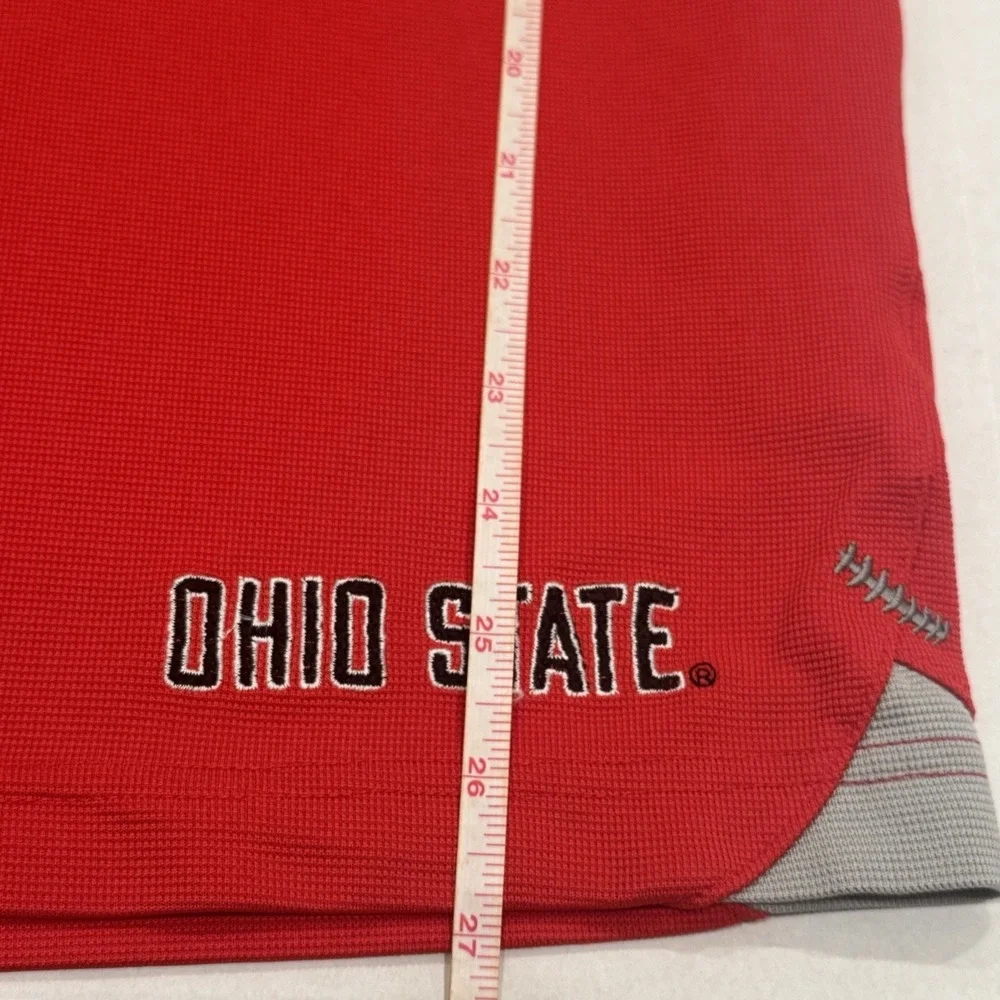 Ohio State Buckeyes Polo‎ Shirt Mens Large Nike Team Fit Dry Red Pullover Golf